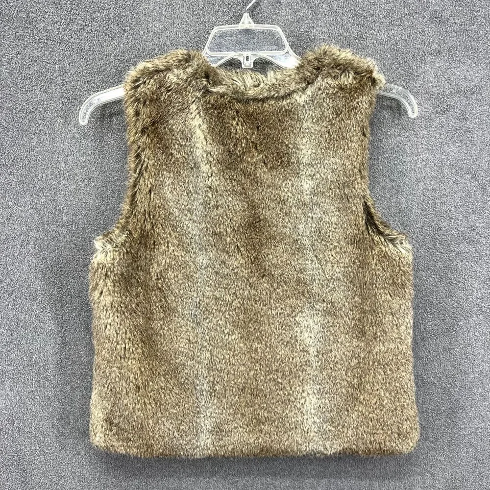 TALULA Vest‎ Womens Medium Brown Faux Fur Aritzia Park Slope Plush Jacket